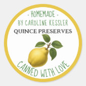 Home Made Quince Preserves Canning Label Sheet (Voorkant)