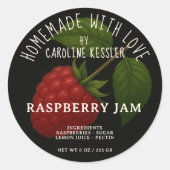 Home Made Raspberry Jam Canning Label Roll (Voorkant)