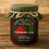 Home Made Raspberry Jam Canning Label Roll