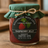Home Made Raspberry Jelly Canning Label Sheet