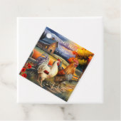 Home Made Rooster Boerderij Art Bedankjes Labels (In situ)