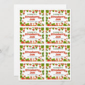 Home Made Strawberry Jam Labels Download Feestdagenkaart (Voorkant / Achterkant)