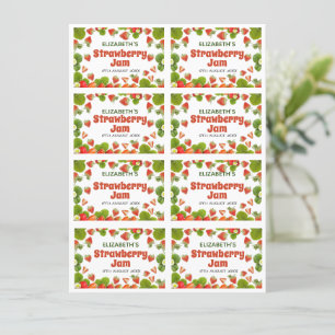 Home Made Strawberry Jam Labels Download Feestdagenkaart