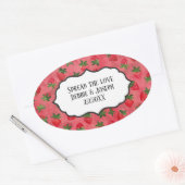 Home-made Strawberry Jam of Wedding Favoriet Ovale Sticker (Envelop)