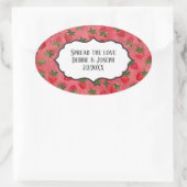 Home-made Strawberry Jam of Wedding Favoriet Ovale Sticker (Tas)