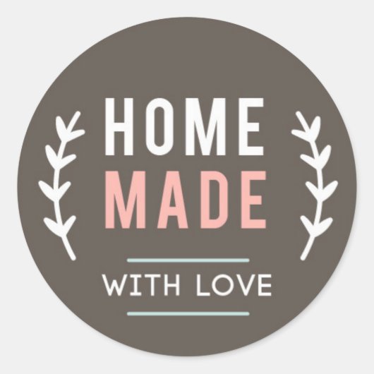 Home Made with Love Sticker (Voorkant)