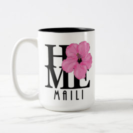HOME Maili Hawaii Roze 450ml Tweekleurige Koffiemok