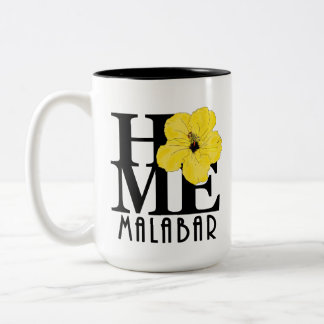 HOME Malabar 15oz Yellow Hibiscus Tweekleurige Koffiemok