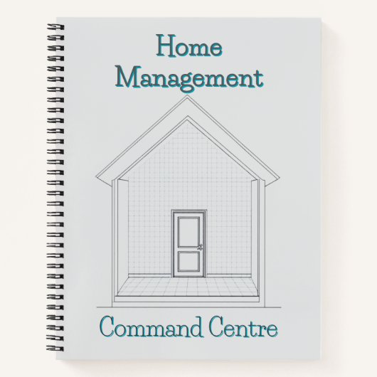 Home Management Command Center | Blueprint Binder  Notitieboek (Voorkant)