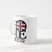 HOME Manchester Engeland 11oz Koffiemok (Voorkant links)