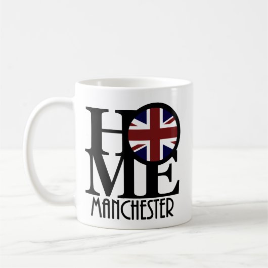 HOME Manchester Engeland 11oz Koffiemok (Links)