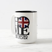 HOME Manchester England 15oz Tweekleurige Koffiemok (Voorkant links)