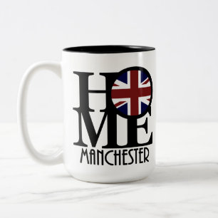 HOME Manchester England 15oz Tweekleurige Koffiemok