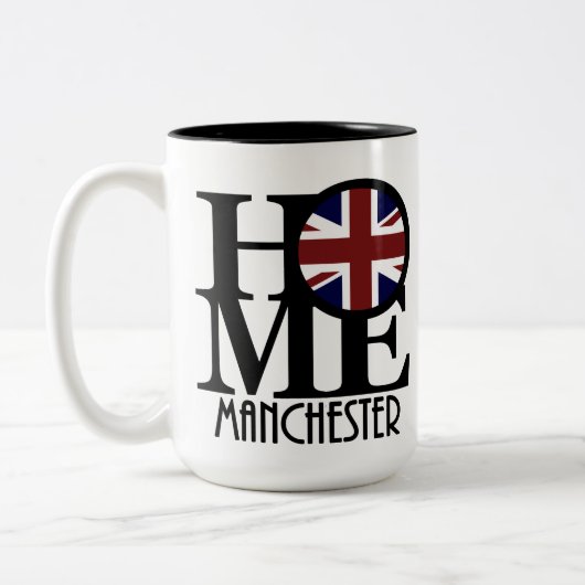 HOME Manchester England 15oz Tweekleurige Koffiemok (Links)