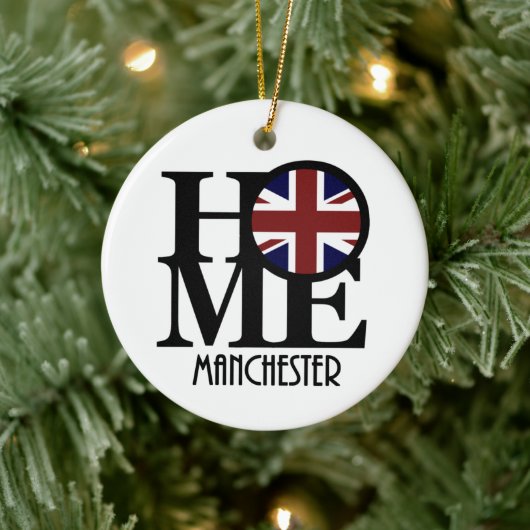 HOME Manchester England Keramisch Ornament (Boom)