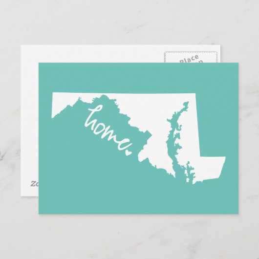 Home Maryland Aangepaste kleur Briefkaart (Voorkant / Achterkant)