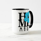 HOME Maui Blue Hibiscus 15oz Mok (Voorkant rechts)