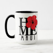 HOME Maui Red Hibiscus 15oz Mok (Links)