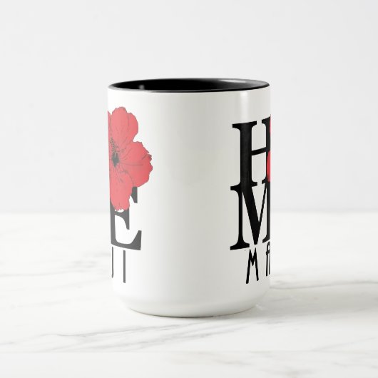 HOME Maui Red Hibiscus 15oz Mok (Midden)