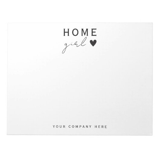 Home Meisje Onroerend goed Notitieblok (Voorkant)