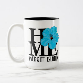 HOME Melbourne 15oz blue hibiscus Tweekleurige Koffiemok