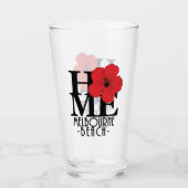 HOME Melbourne Beach Florida red hibisus Glas (Voorkant)