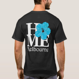HOME Melbourne Blue Hibiscus (achterafdruk) T-shirt