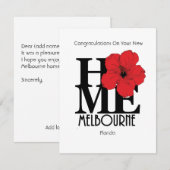 HOME Melbourne Florida - Nieuw huis Notitiekaartje (Voorkant / Achterkant)