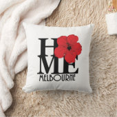 HOME Melbourne Florida (rode hibiscus) Kussen (Deken)