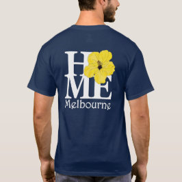 HOME Melbourne Yellow Hibiscus (achterafdruk) T-shirt