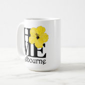 HOME Melbourne Yellow Hibiscus Koffiemok (Voorkant links)