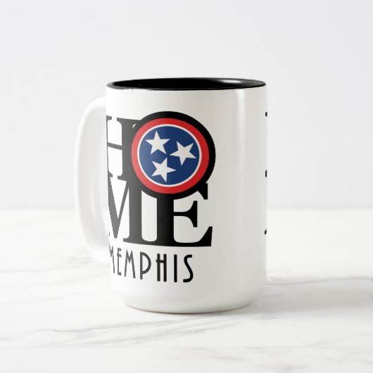 HOME Memphis Tennessee 15oz Tweekleurige Koffiemok (Voorkant links)