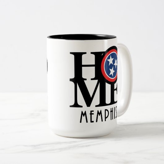 HOME Memphis Tennessee 15oz Tweekleurige Koffiemok (Voorkant rechts)