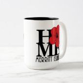 HOME Merritt Island 15oz (rode hibiscus) Tweekleurige Koffiemok (Voorkant rechts)