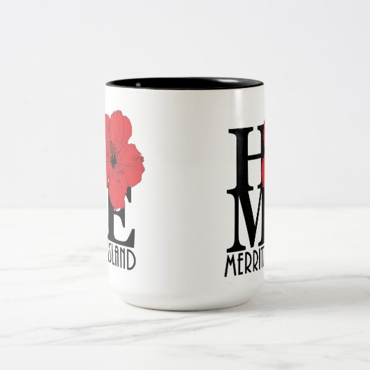 HOME Merritt Island 15oz (rode hibiscus) Tweekleurige Koffiemok (Center)