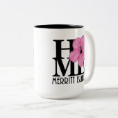 HOME Merritt Island 15oz roze hibiscus Tweekleurige Koffiemok (Voorkant rechts)