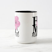 HOME Merritt Island 15oz roze hibiscus Tweekleurige Koffiemok (Center)