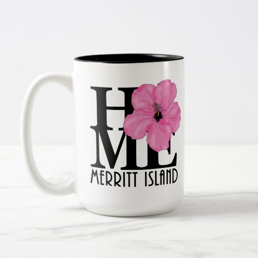 HOME Merritt Island 15oz roze hibiscus Tweekleurige Koffiemok (Links)