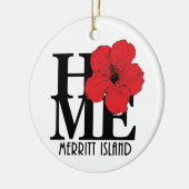 HOME Merritt Island Red Hibiscus Keramisch Ornament (Links)