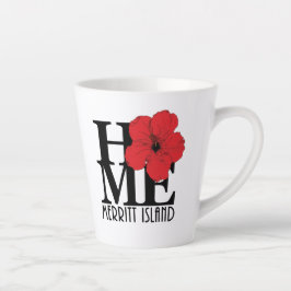 HOMe Merritt Island red hibiscus small Latte Mok