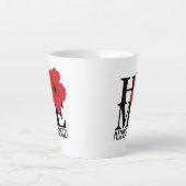 HOMe Merritt Island red hibiscus small Latte Mok (Voorkant)