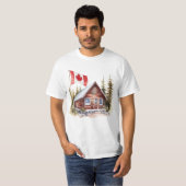 Home met Canada Vlag T-shirt (Voorkant volledig)
