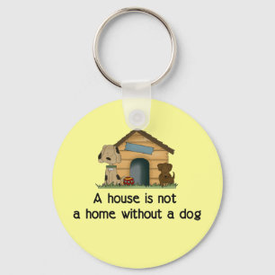 Home met een hond sleutelhanger