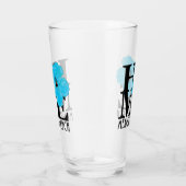 HOME Mexico Beach Florida Blue Hibiscus Glas (Rechts)