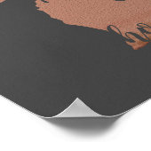 Home Michigan Silhouette Copper Gray Poster (Hoek)