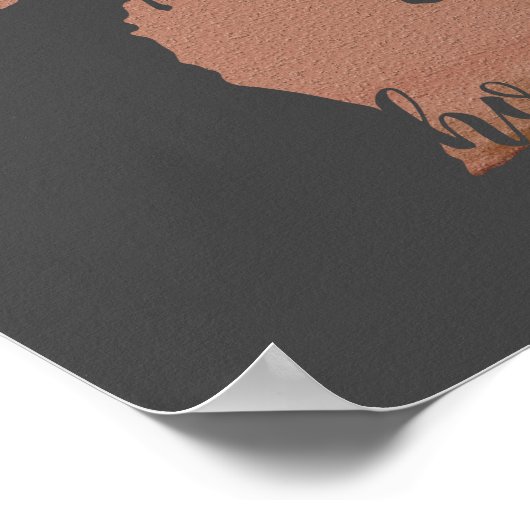 Home Michigan Silhouette Copper Gray Poster (Hoek)