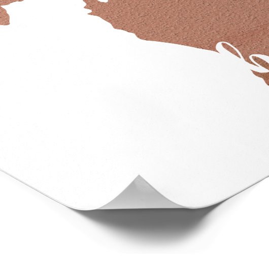 Home Michigan Silhouette Copper White Poster (Hoek)