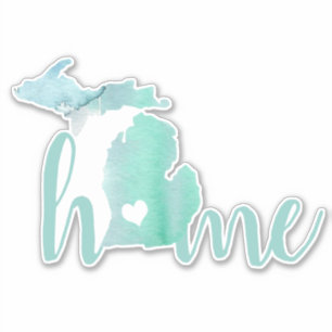 Home Michigan Waterverf Silhouette State Sticker