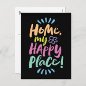 HOME mijn Gelukkige Plaats! Gezellige Homebody - b Feestdagenkaart (Voorkant / Achterkant)