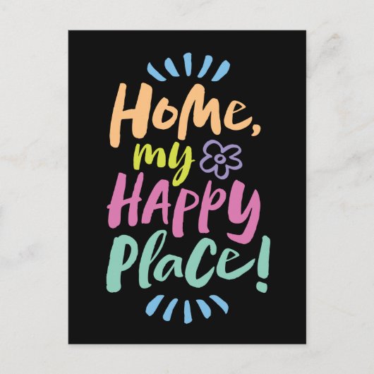 HOME mijn Gelukkige Plaats! Gezellige Homebody - b Feestdagenkaart (Voorkant)